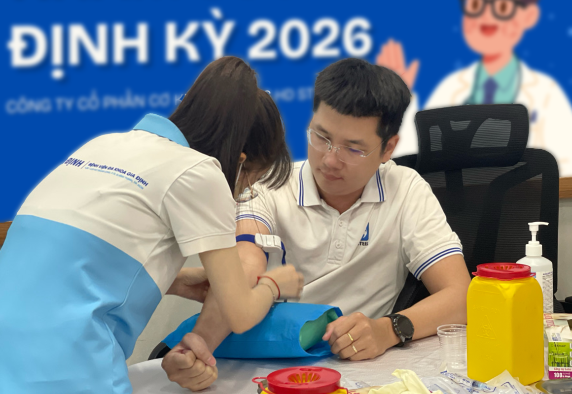 HD Steel employees participating in the 2026 annual health check-up program