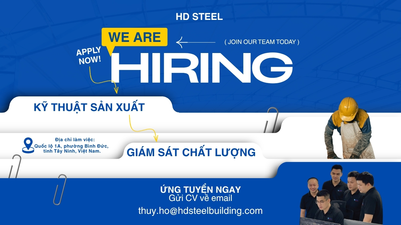 HD STEEL tuyen dung ky thuat san xuat va giam sat chat luong